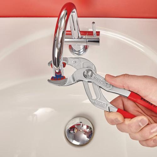 Knipex Siphon and Connector Pliers with Exchangeable Plastic Jaws Chrome-plated 250mm 81 13 250